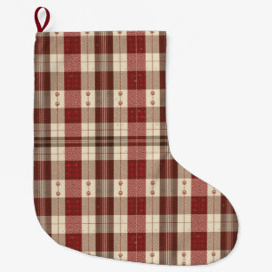 Rustic Evergreen & Cranberry Pet Stocking