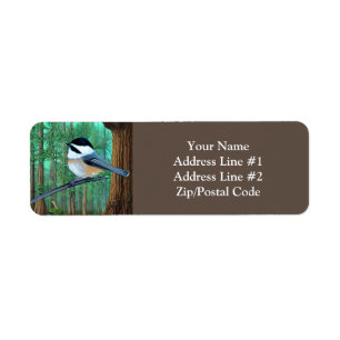 Rustic Evergreen Pine Chickadee