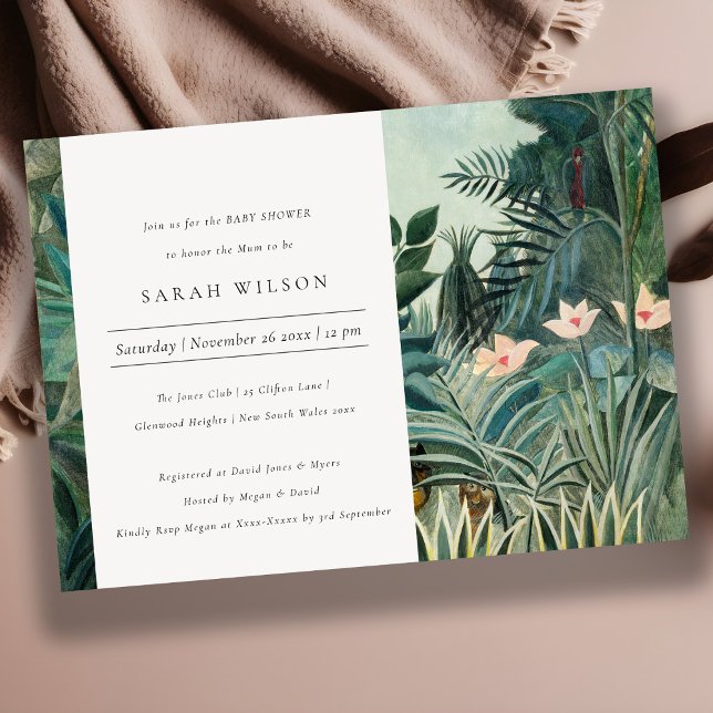 Rustic Exotic Tropical Forest Baby Shower Invite (Creator Uploaded)
