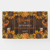 Rustic Fall | Autumn Birthday Party Welcome Banner