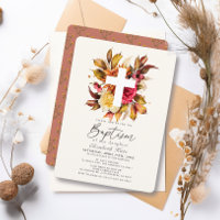 Rustic Fall Autumn Floral White Cross Baptism
