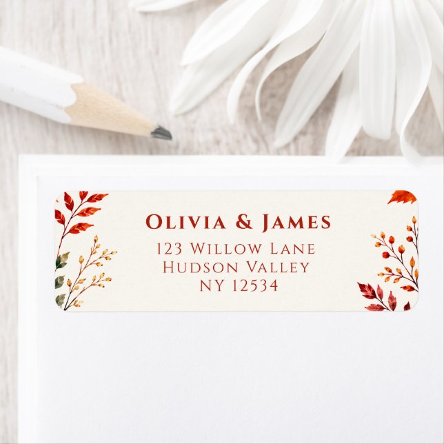 Rustic Fall Autumn Ivory & Orange Leaves (Insitu)