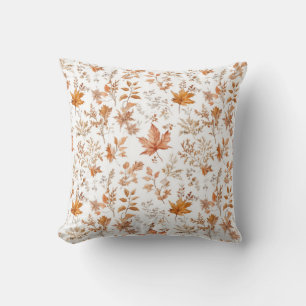 Rustic Fall Autumn Leaves Throw Pillow Home Decor