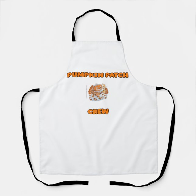 Rustic Fall Autumn Pumpkins Floral Leaves Classic  Apron (Front)
