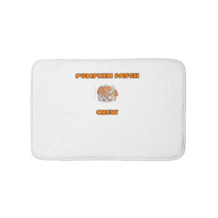 Rustic Fall Autumn Pumpkins Floral Leaves Classic  Bath Mat