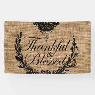 rustic fall autumn thanksgiving thankful blessed banner