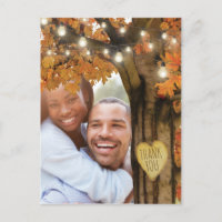 Rustic Fall Autumn Tree Wedding Thank You