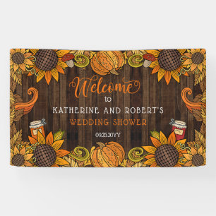 Rustic Fall   Autumn Wedding Shower Welcome Banner