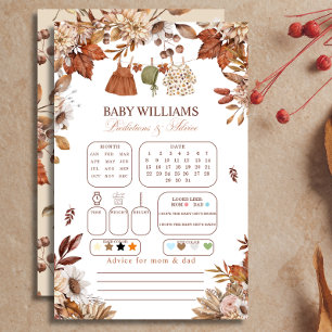 Rustic Fall Baby Predictions & Advice Shower Game