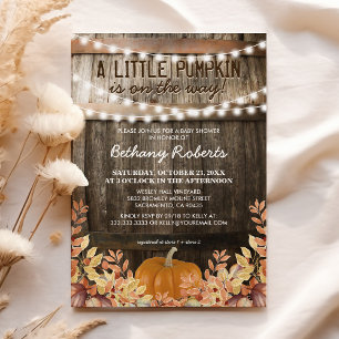 Rustic Fall Baby Shower Invitation