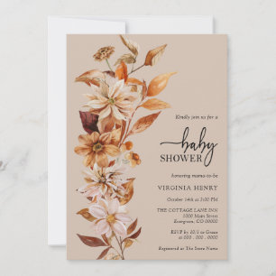 Rustic Fall Baby Shower Invitation
