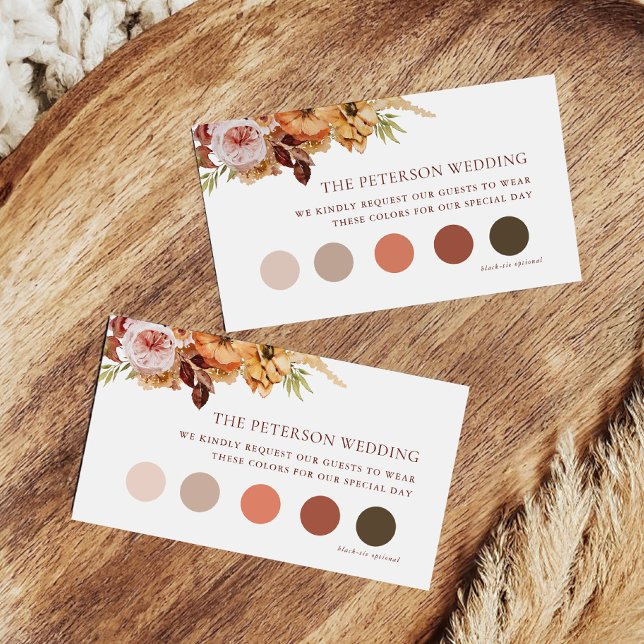 Rustic Fall Boho Wedding Attire Dress Code Insert (Creator Uploaded)