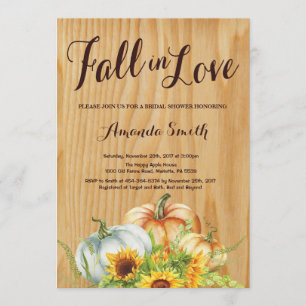 Rustic Fall Bridal Shower invitation