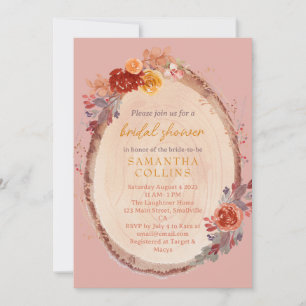 Rustic Fall Bridal Shower Invitation
