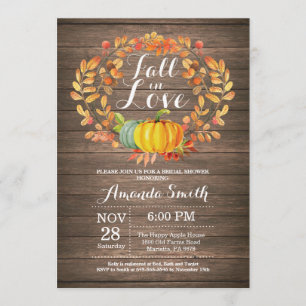 Rustic Fall Bridal Shower Invitation Card