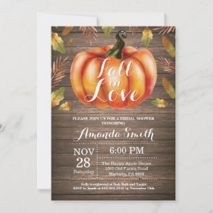 Rustic Fall Bridal Shower Invitation Card
