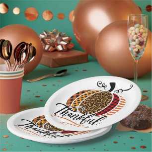 Rustic Fall Celebration Paper Plate
