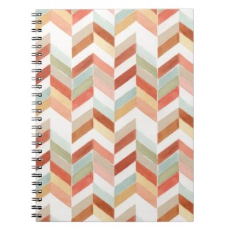 Rustic Fall Chevron Watercolor Pattern Notebook
