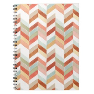 Rustic Fall Chevron Watercolor Pattern Notebook