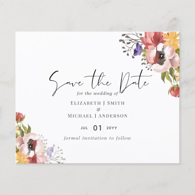 Rustic Fall Colours Wedding Collection - Budget (Front)