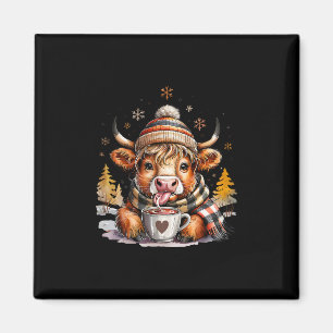 Rustic Fall Cute Cow Thanksgiving Farmer Cows Love Magnet