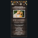 Rustic Fall Firefly Mason Jar Wedding Programs<br><div class="desc">Rustic Fall Firefly Mason Jar Wedding Programs - features a rustic barn wood background with maple,  oak and other leaves in fall colours -- red,  burgundy,  yellow,  green and orange with string glowing lights through out. Mason jars filled with lights or fireflies are also added to the design.</div>