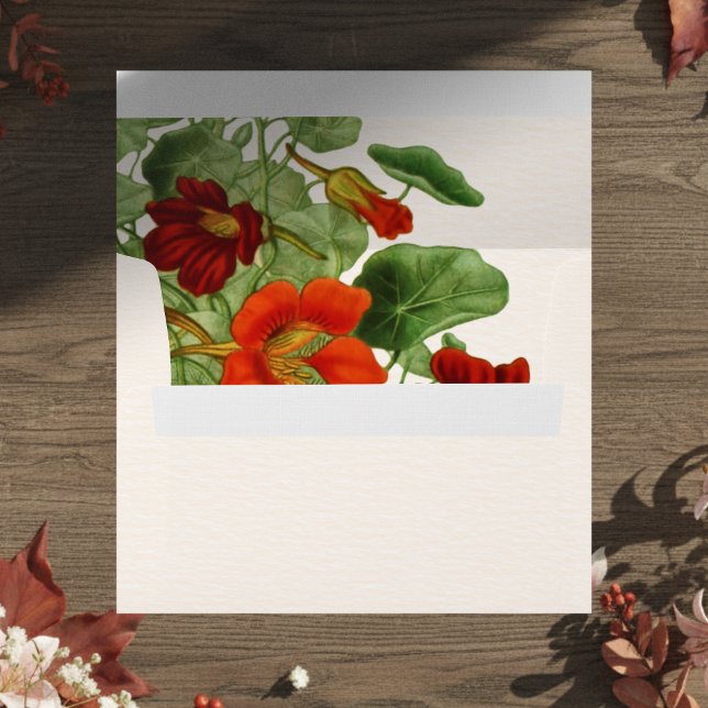 Rustic Fall Floral Modern Wedding Envelope (Invite guests to your big day with this Rustic Fall Floral Modern Wedding Envelope!)
