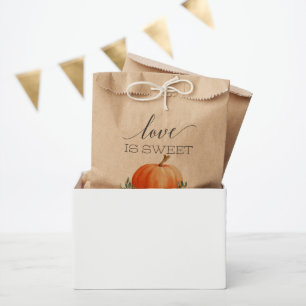 Rustic Fall Floral Pumpkin Favour Bag
