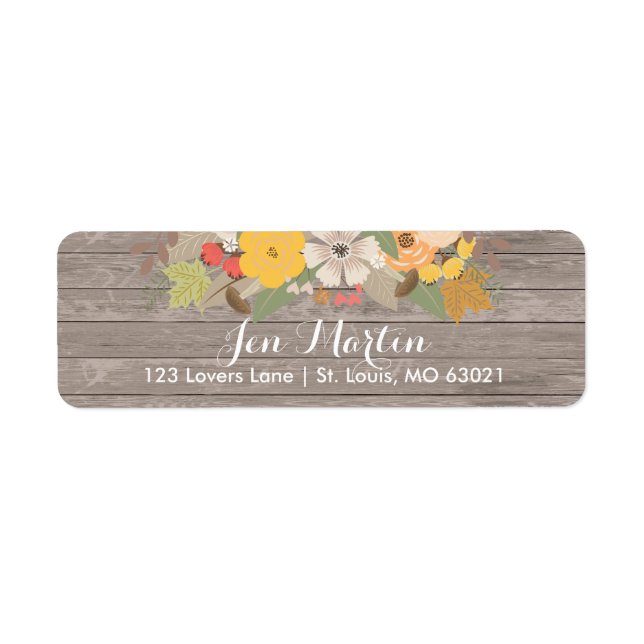 Rustic fall flowers Bridal Shower (Front)
