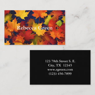 Rustic Fall Foliage Business Card