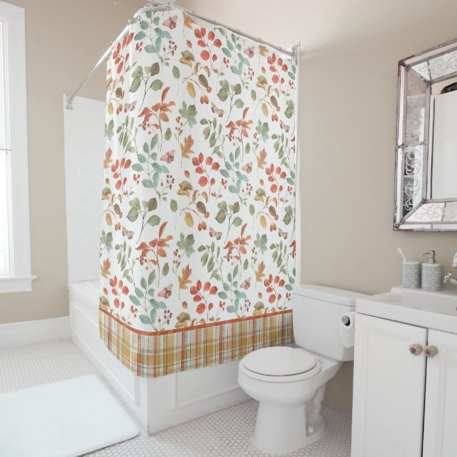 Rustic Fall Foliage Watercolor Pattern (In Situ)