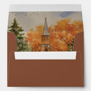 Rustic Fall Forest Yosemite National Park Wedding Envelope