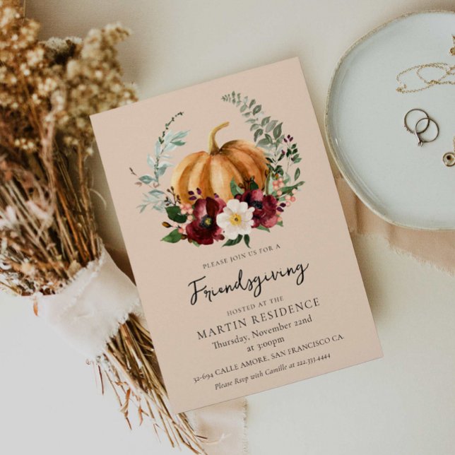 Rustic Fall Friendgiving Dinner Invitation (Créateur téléchargé)