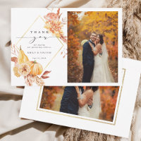 Rustic Fall Gold Floral Pumpkin Wedding 2 Photo 