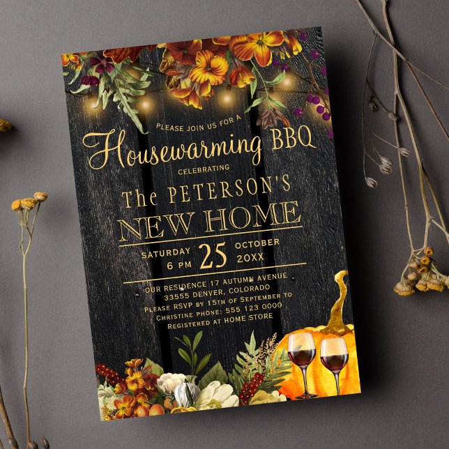Rustic fall housewarming invitation (Creator Uploaded)
