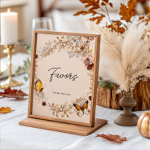 Rustic Fall in Love Bridal Shower Gifts Table Sign