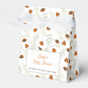 Rustic Fall Ladybug Greenery Baby Shower  Favor Box