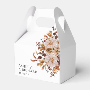 Rustic Fall Leaves Wedding Favor Box
