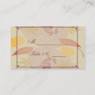 Rustic Fall Leaves Wedding Place Cards