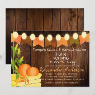 Rustic Fall Little Citrouille Invitation Baby show