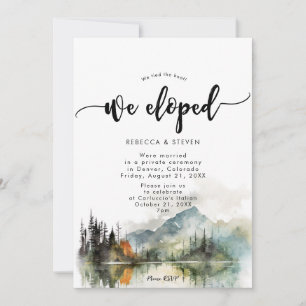 rustic fall mountain forest we eloped invitation