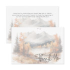 Rustic Fall Mountain Scene Watercolor Wedding