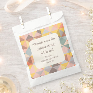 Rustic Fall Neutral Custom Bridal Shower Thank You Favour Bag