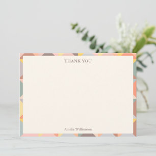 Rustic Fall Neutrals Stylish Custom Bridal Shower Thank You Card