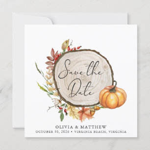 Rustic Fall Photo Boho Boho Slice Save the Date 