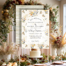 Rustic Fall Pumpkin Floral Wildflowers Wedding