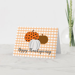 Rustic Fall Pumpkins Happy Thanksgiving Greeting Card