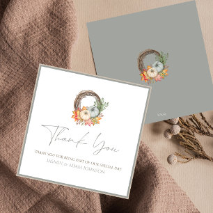 Rustic Fall Pumpkins Wedding Thank You