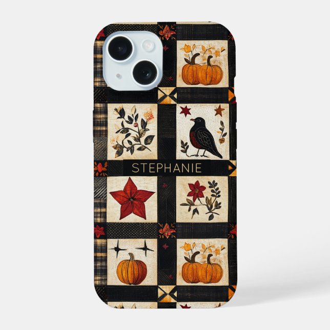 Rustic Fall Quilt Motif | Patchwork agricole (Verso)