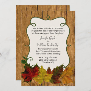 Rustic Fall quitte Faire-part de mariage